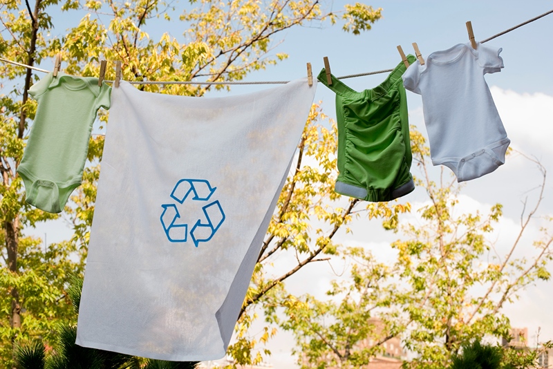 clothes on a drying line